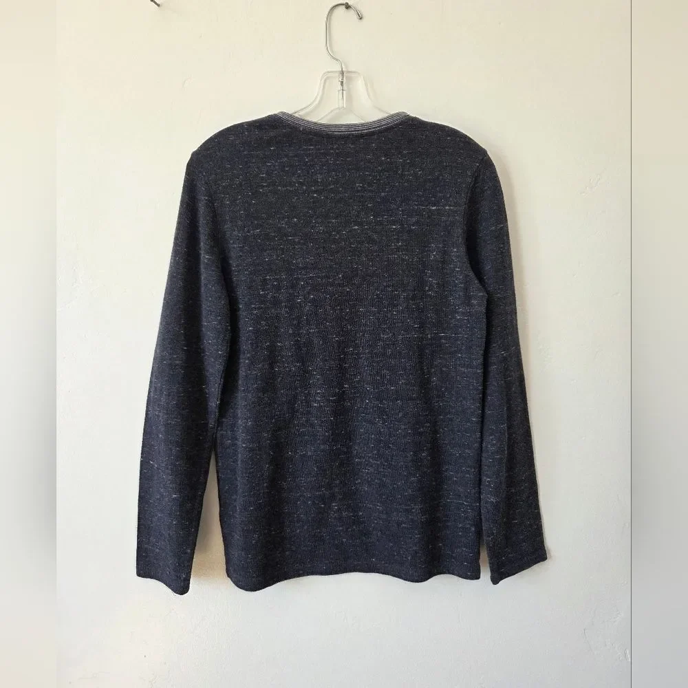 Boys Size XL 16 Henley Shirt Cat & Jack Gray Thermal Long Sleeve Autumn School